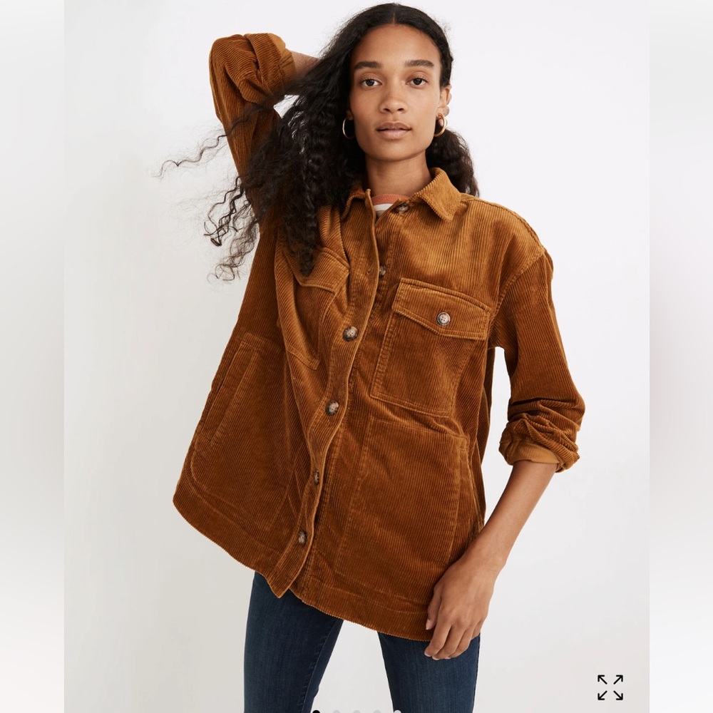 Madewell Corduroy Yorkway Shirt Jacket - Antique Gold